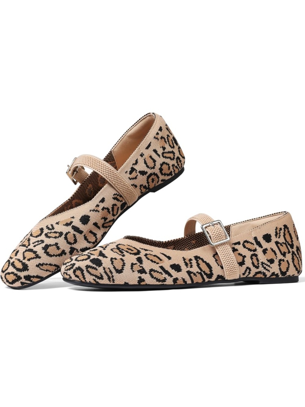 NWIB Leopard Print Mary Jane flats